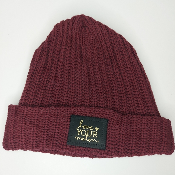 Love Your Melon Burgundy Cuffed Beanie - Picture 1 of 11